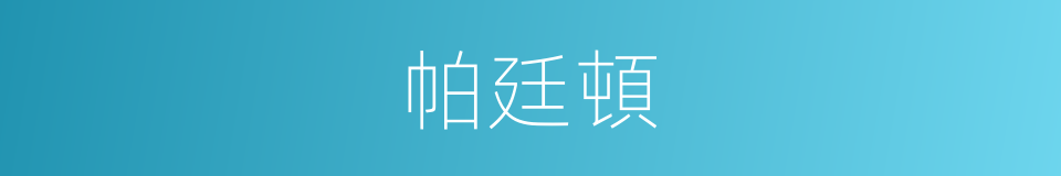 帕廷頓的同義詞