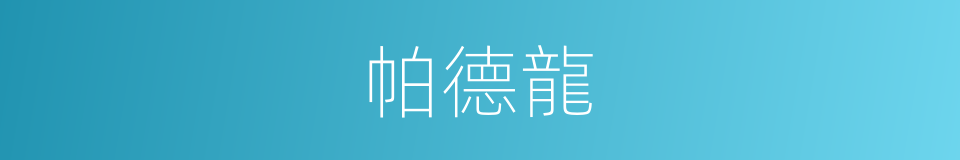 帕德龍的同義詞