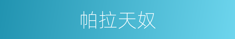 帕拉天奴的同义词