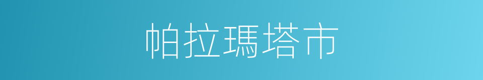 帕拉瑪塔市的同義詞