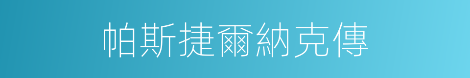 帕斯捷爾納克傳的同義詞