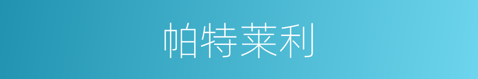 帕特莱利的同义词