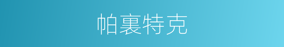 帕裏特克的同義詞