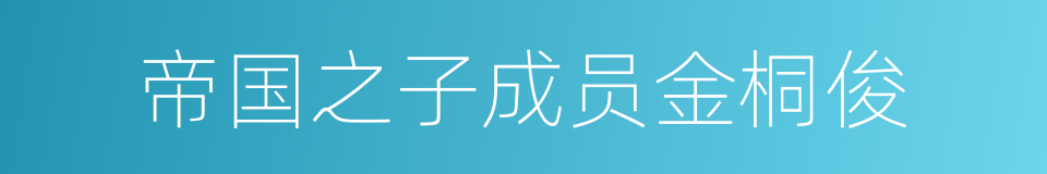 帝国之子成员金桐俊的同义词