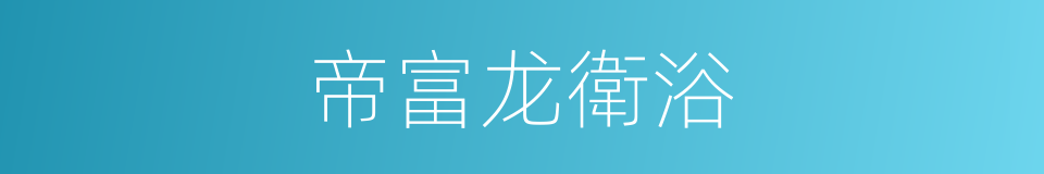 帝富龙衛浴的同義詞