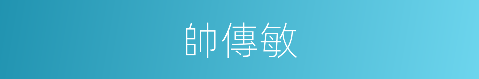 帥傳敏的同義詞