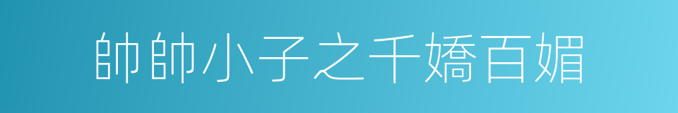 帥帥小子之千嬌百媚的同義詞