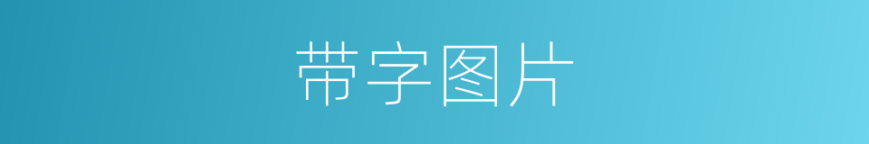 带字图片的同义词
