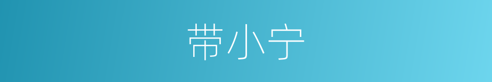 带小宁的同义词