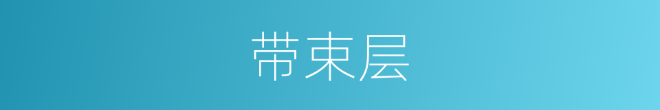 带束层的同义词