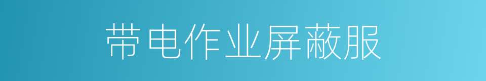 带电作业屏蔽服的同义词