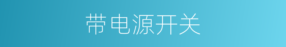 带电源开关的同义词