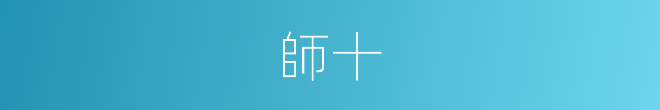 師十的同義詞