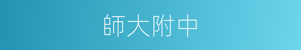 師大附中的同義詞