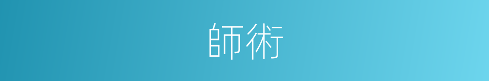 師術的意思