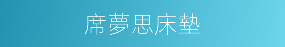 席夢思床墊的同義詞