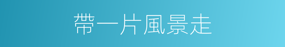 帶一片風景走的同義詞