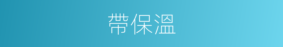 帶保溫的同義詞