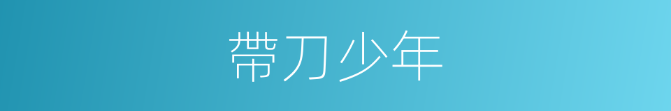 帶刀少年的同義詞