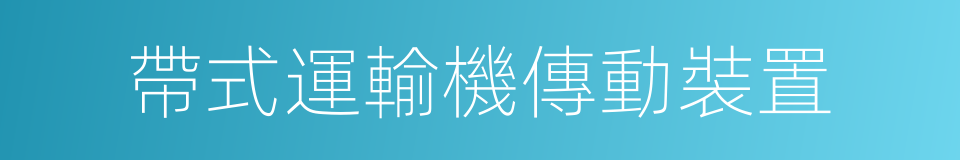 帶式運輸機傳動裝置的同義詞