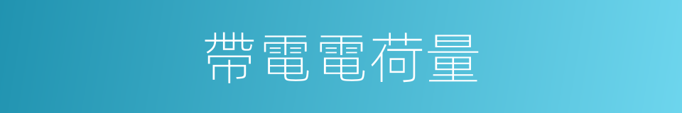 帶電電荷量的同義詞