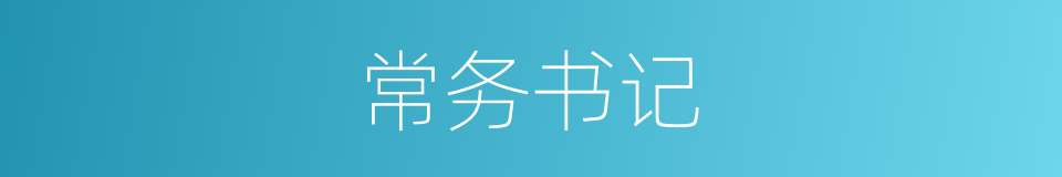 常务书记的同义词