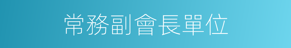 常務副會長單位的同義詞