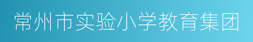 常州市实验小学教育集团的同义词