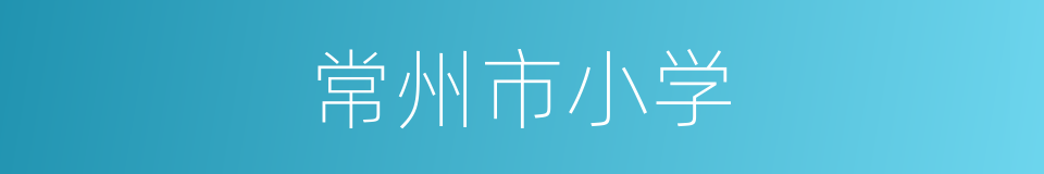 常州市小学的同义词