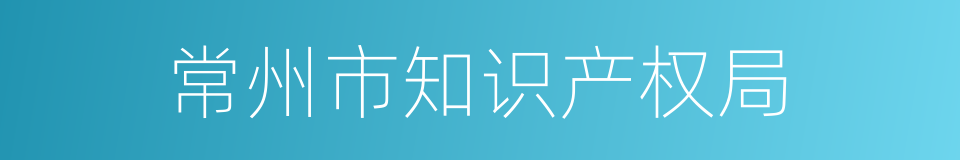 常州市知识产权局的同义词
