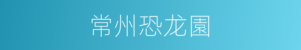 常州恐龙園的同義詞