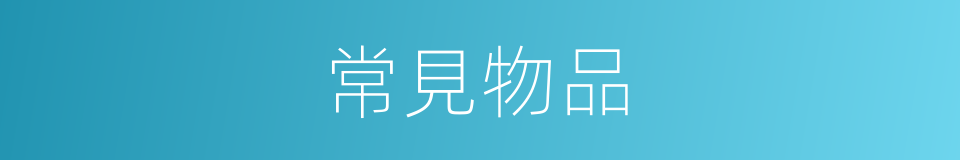 常見物品的同義詞