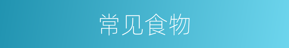常见食物的同义词