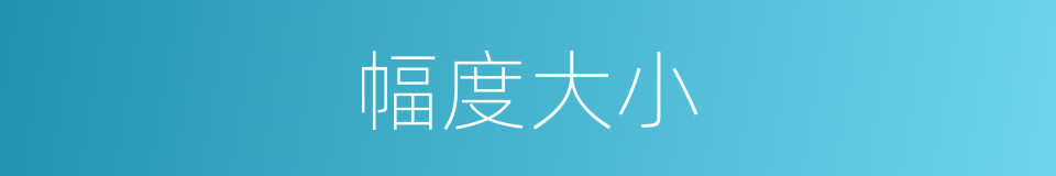 幅度大小的同义词