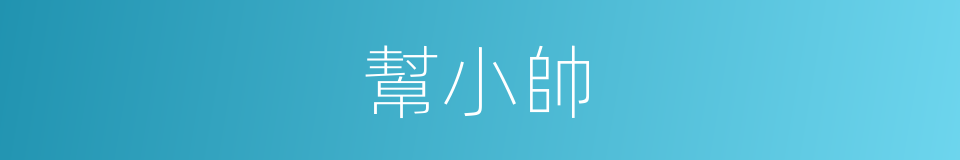 幫小帥的同義詞