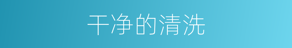 干净的清洗的同义词