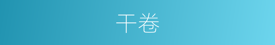 干卷的同义词