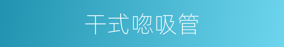 干式唿吸管的同義詞
