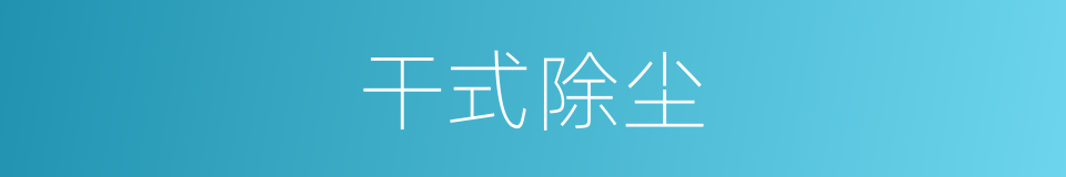 干式除尘的同义词