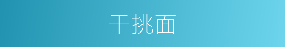 干挑面的同义词