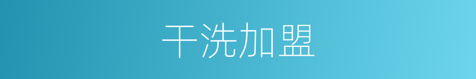 干洗加盟的同义词
