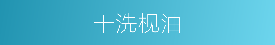 干洗枧油的同义词