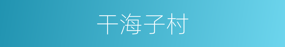 干海子村的同义词