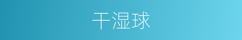 干湿球的同义词