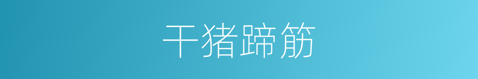 干猪蹄筋的同义词