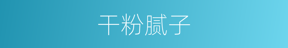 干粉腻子的同义词