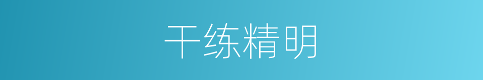 干练精明的同义词