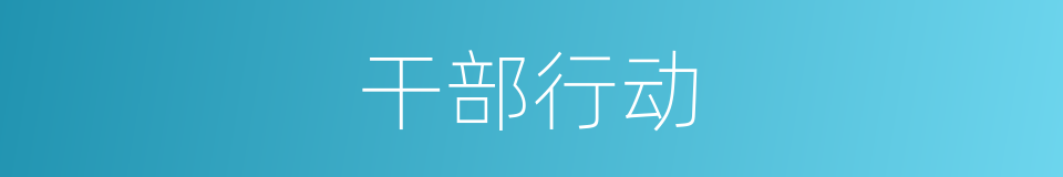 干部行动的同义词