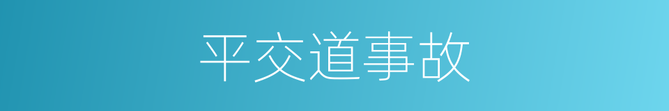 平交道事故的同义词