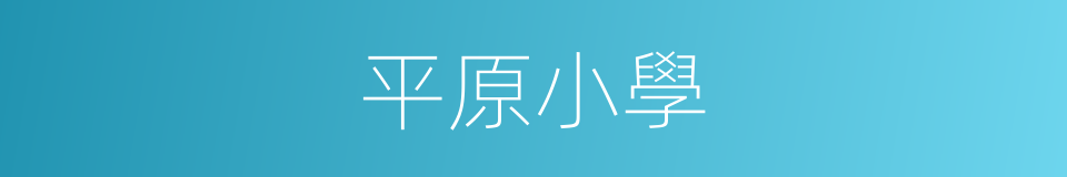 平原小學的同義詞